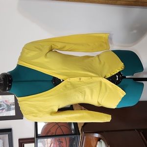 Yellow cardigan